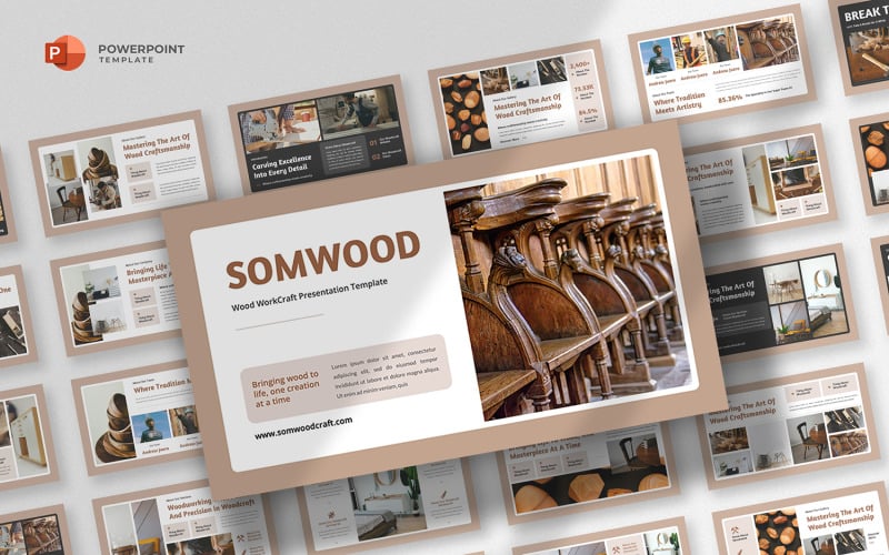 somwood carpentry amp woodworking powerpoint template original
