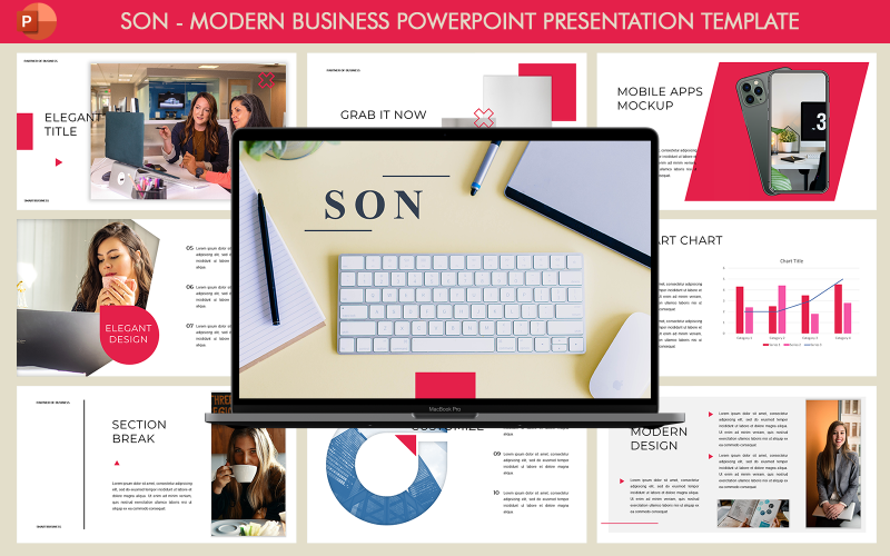 son modern business presentation template original