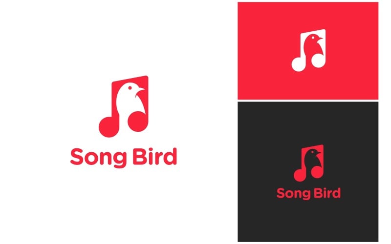 song bird music musical logo original