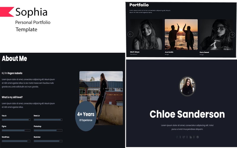 sophia personal portfolio template original