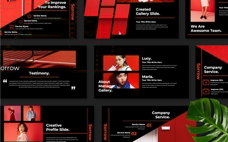 sorrow presentation powerpoint template original