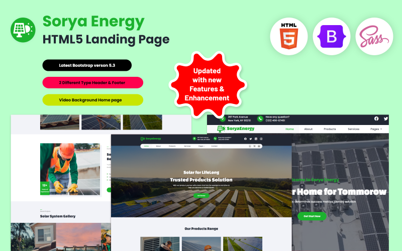 sorya energy solar energy html landing page original