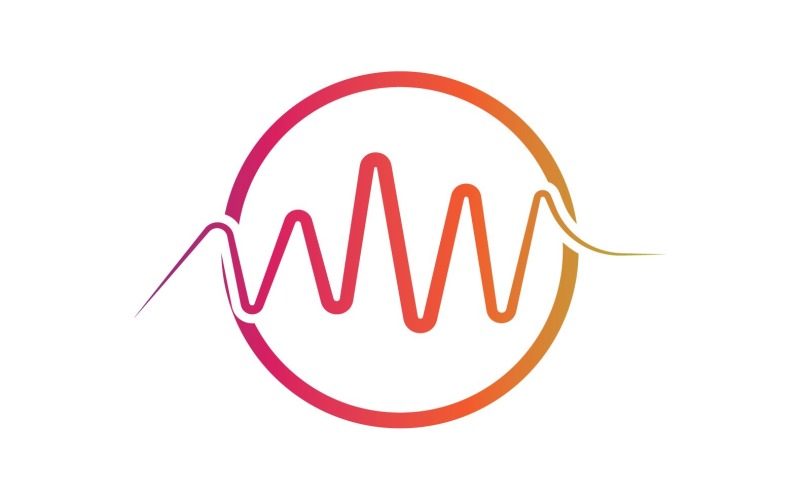 sound wave equalizer line logo v original