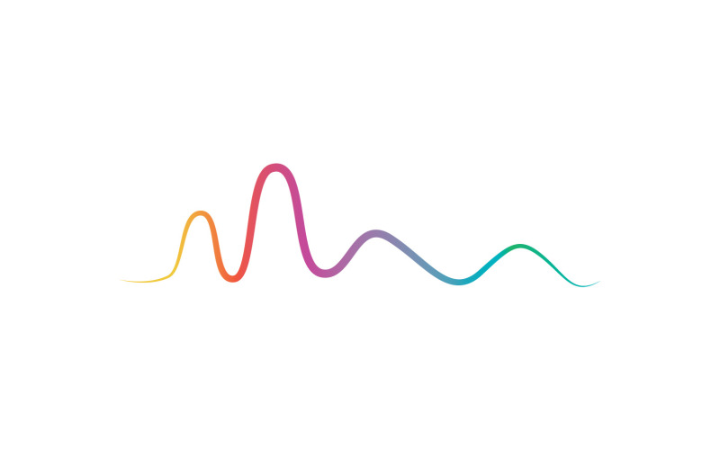 sound wave line logo and symbol v original