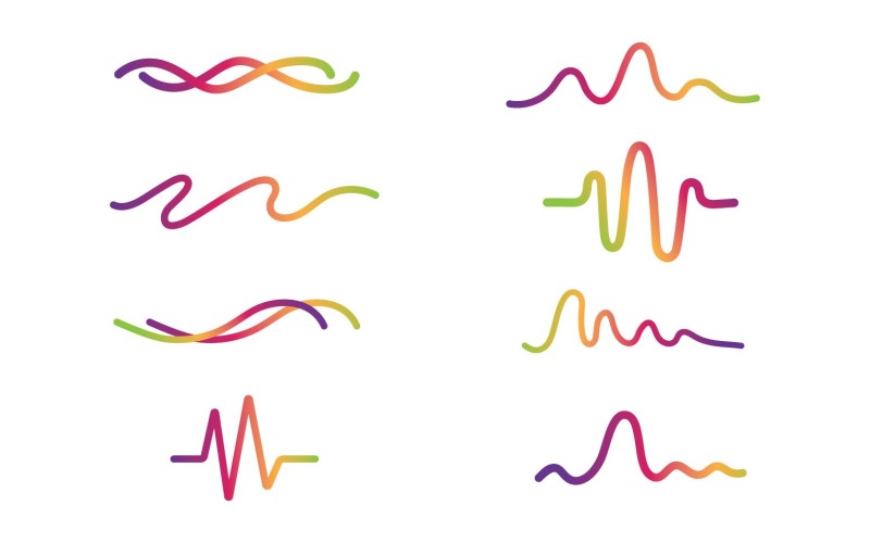 sound waves vector illustration design template v original