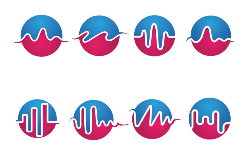 sound waves vector illustration design template v original