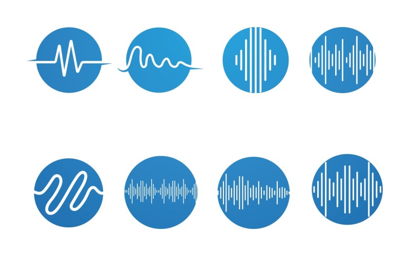 sound waves vector illustration design template v original