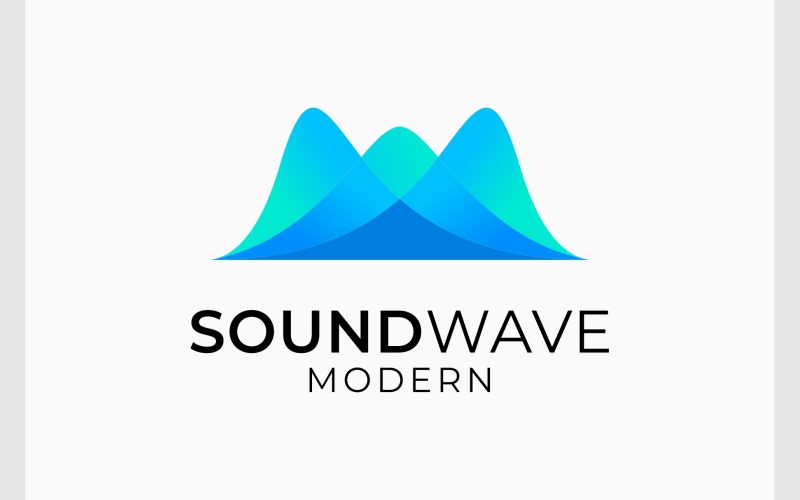 soundwave modern colorful logo original