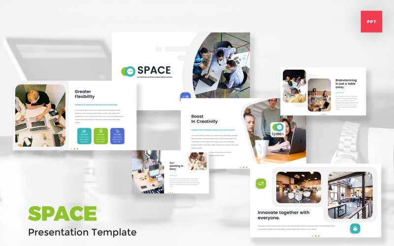 space coworking amp office space powerpoint template original
