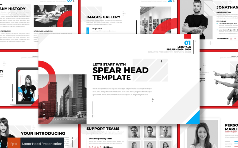 space head powerpoint template original
