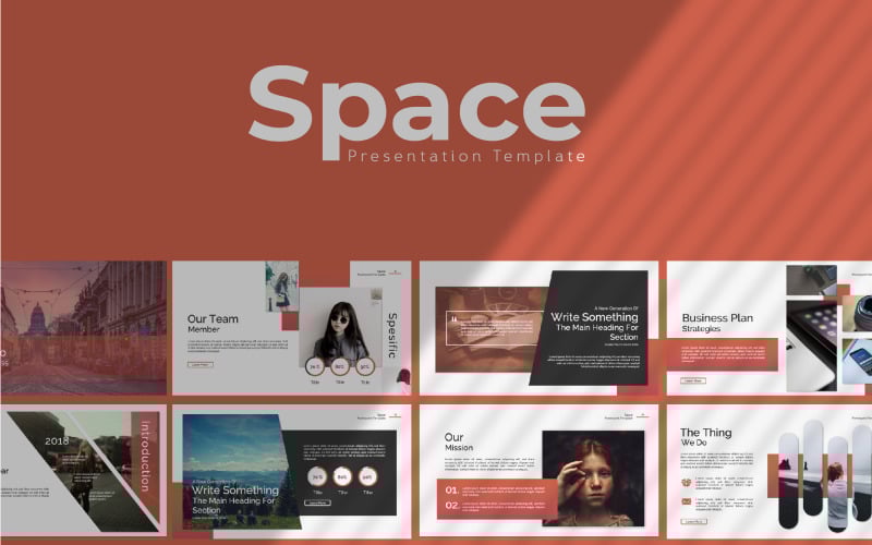 space spesific presentation powerpoint template original