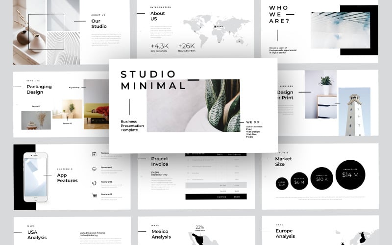 space studio business powerpoint template original