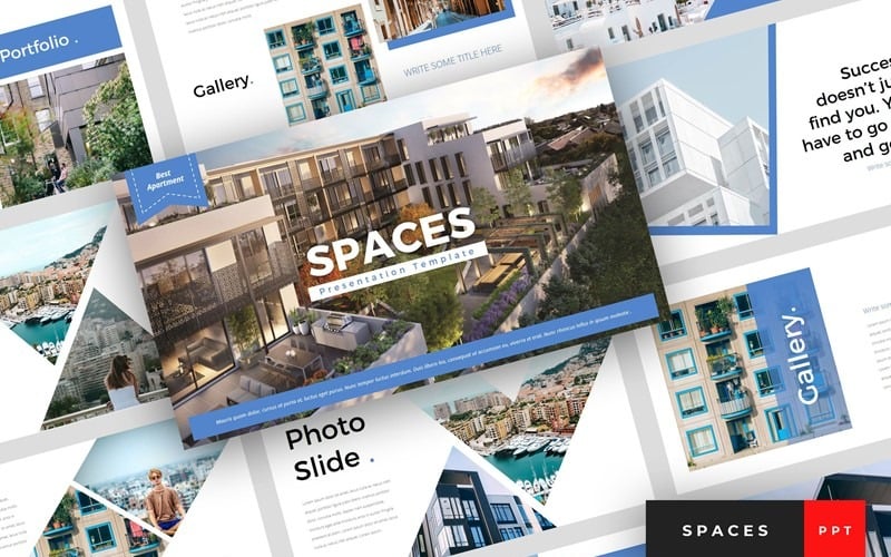 spaces apartment powerpoint template original
