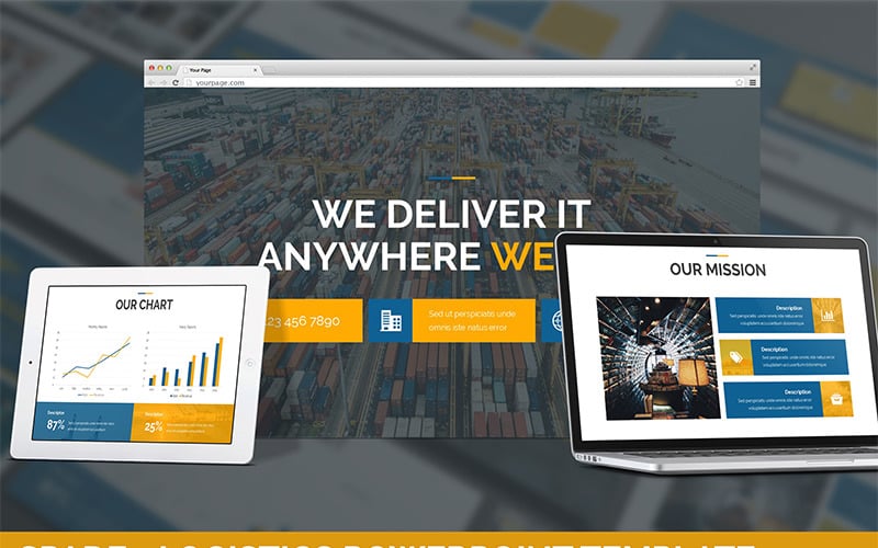 spade logistics powerpoint template original