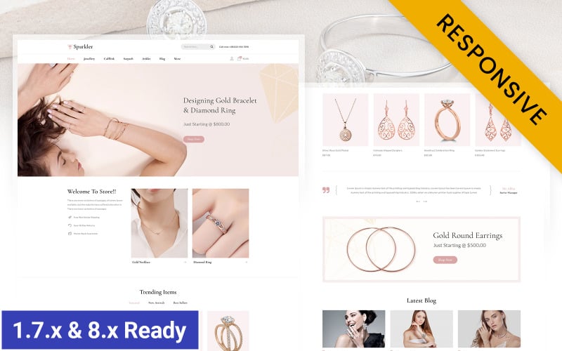 sparkler jewellery store prestashop responsive theme original