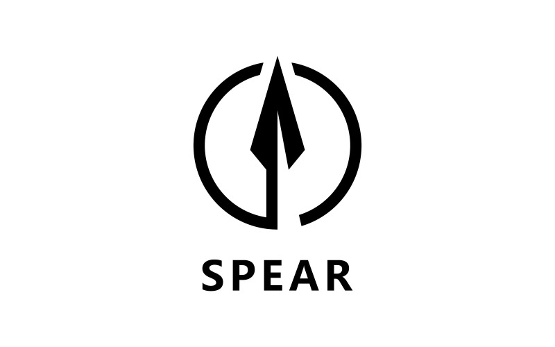 spear weapon logo vector design v original