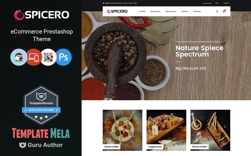 spicero grocery store prestashop theme original