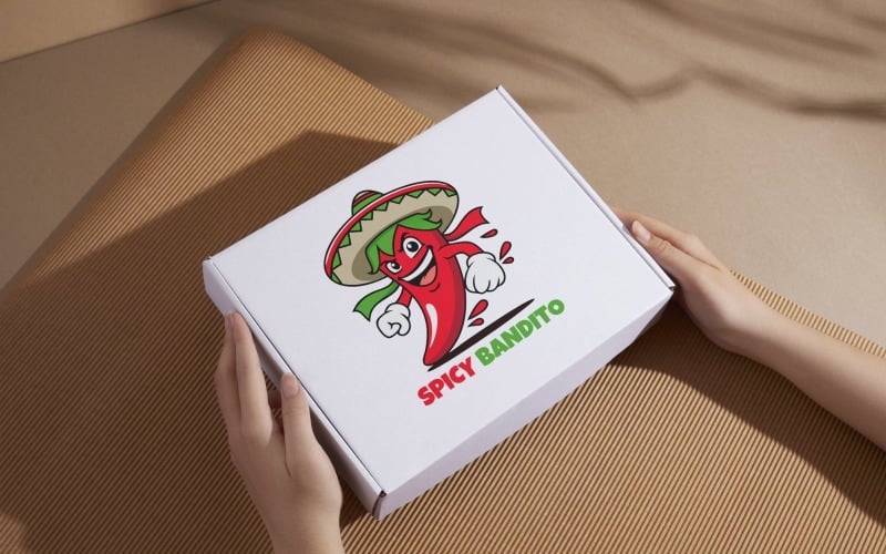 spicy bandito logo design template original