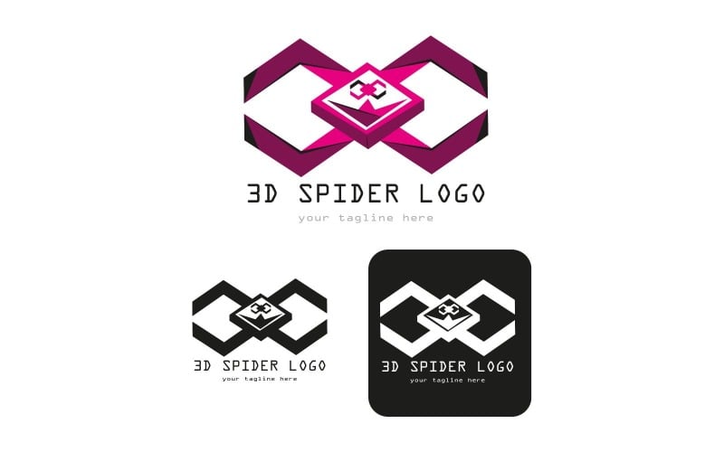 spider logo template easy to change colors original
