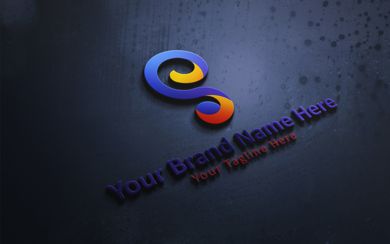 spiral s letter logo design template original