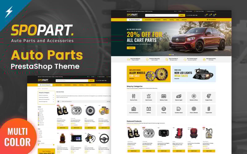 spopart auto parts and machine tools prestashop theme original