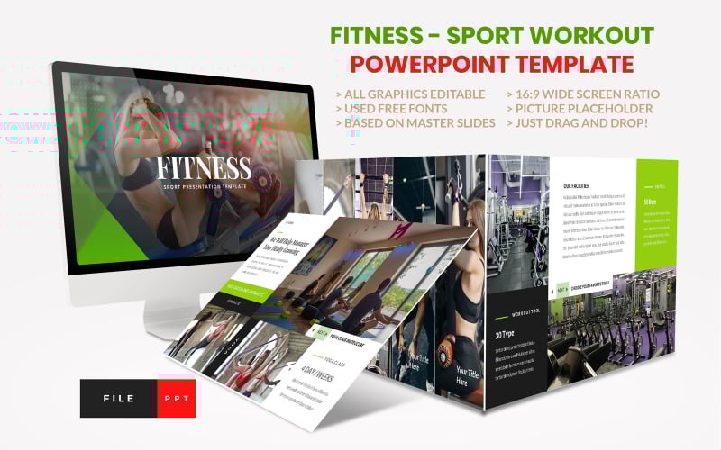 sport fitness business workout powerpoint template original