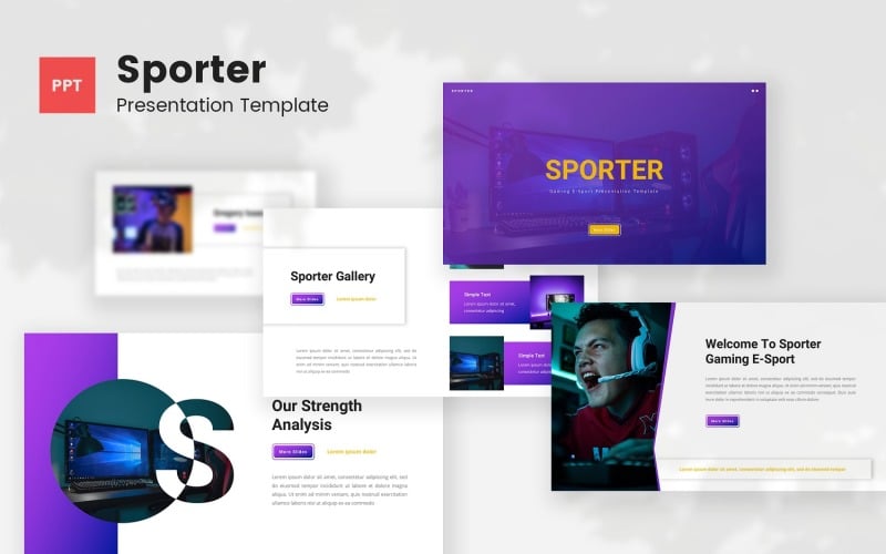 sporter gaming esport powerpoint template original