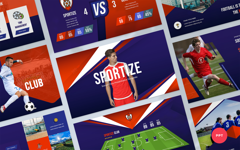sportize soccer and football club presentation powerpoint template original