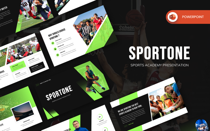 sportone sports academy powerpoint template original
