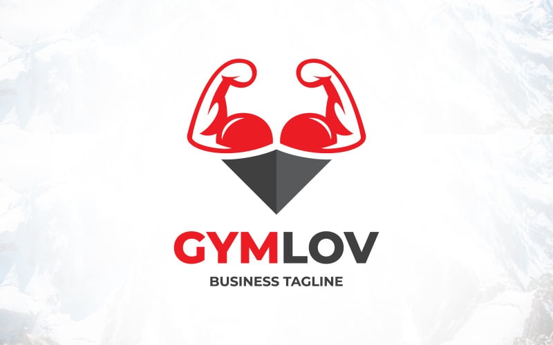 sports gym lover fitness logo design original