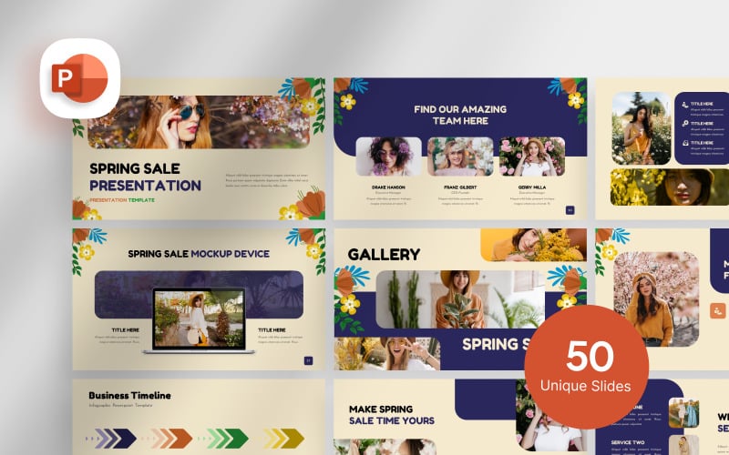 spring sale presentation template original