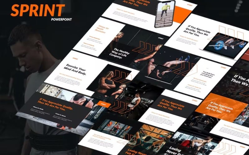 sprint health amp fitness powerpoint template original