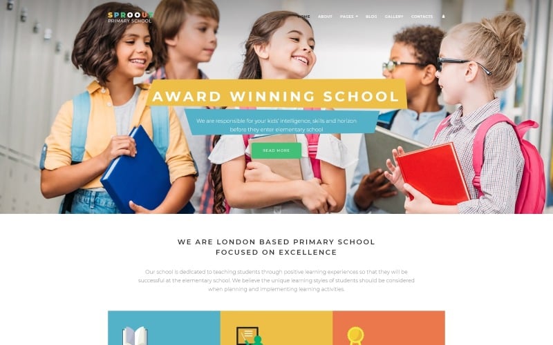 sproout primary school modern joomla template original