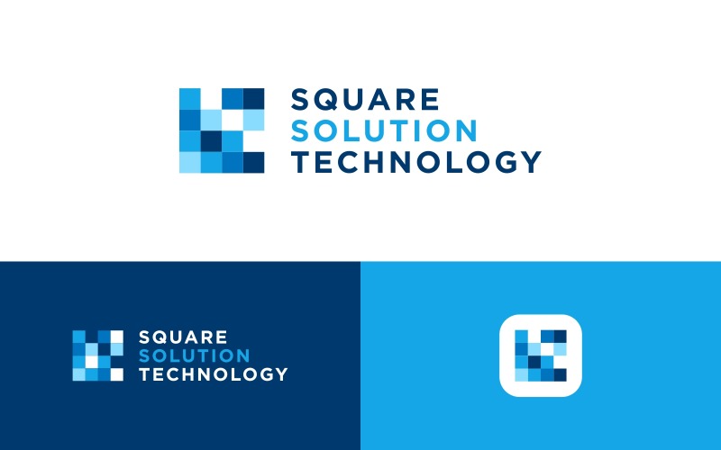 square arrow pixel digital logo original