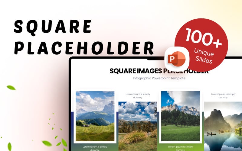 square image placeholder infographic presentation template original