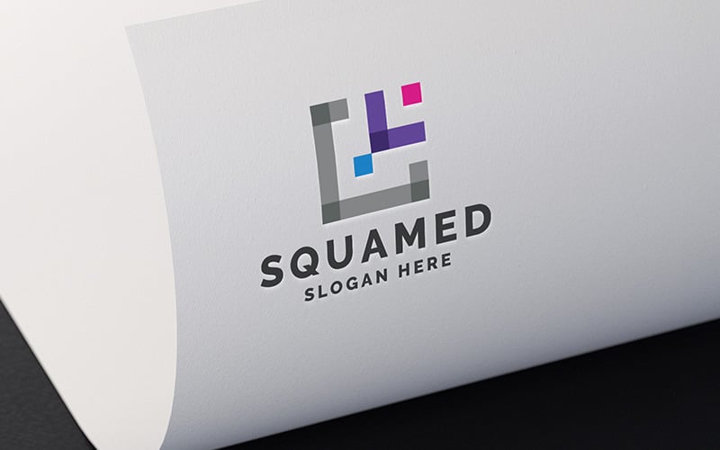 square media agency professional logo original