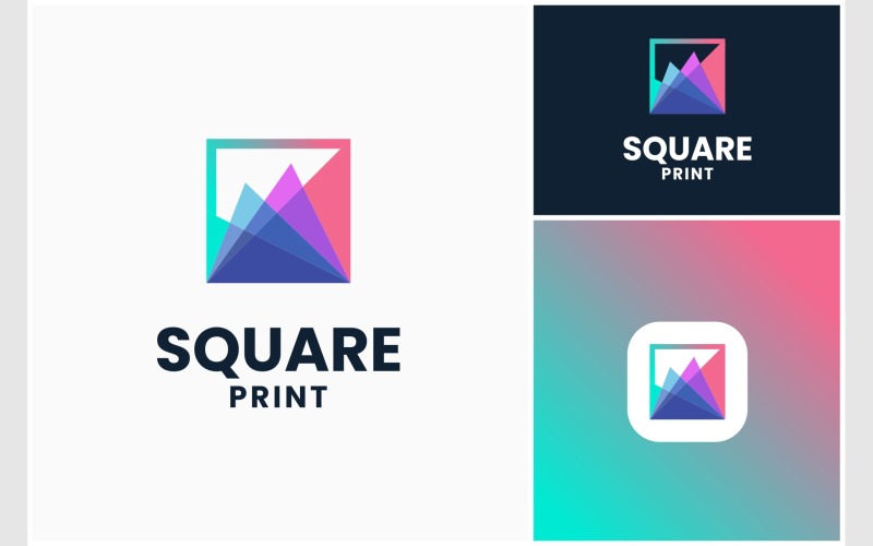 square print overlap color logo original