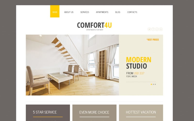 square real estate joomla template original