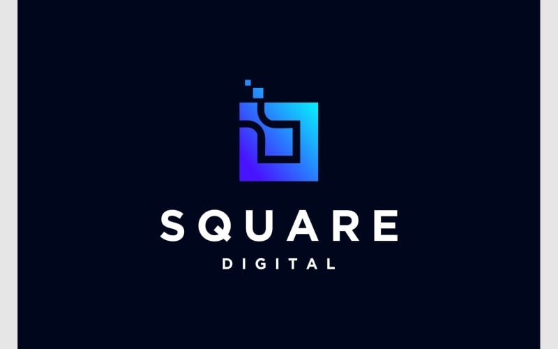 square solution digital technology logo original