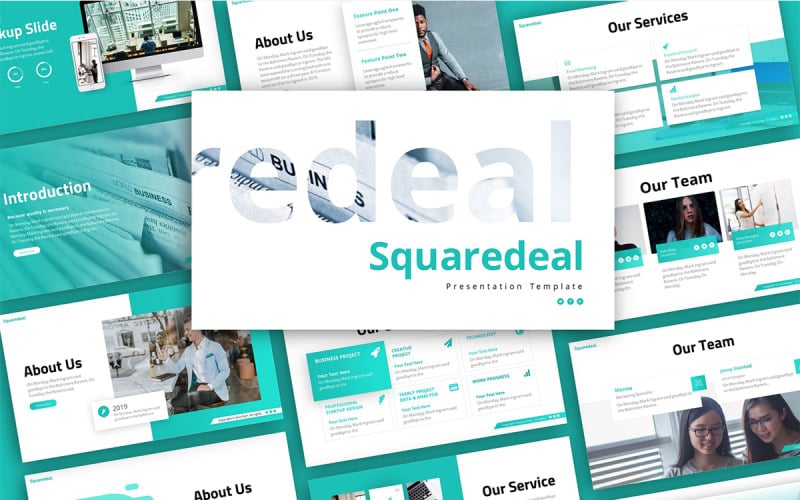 squaredeal business presentation powerpoint template original