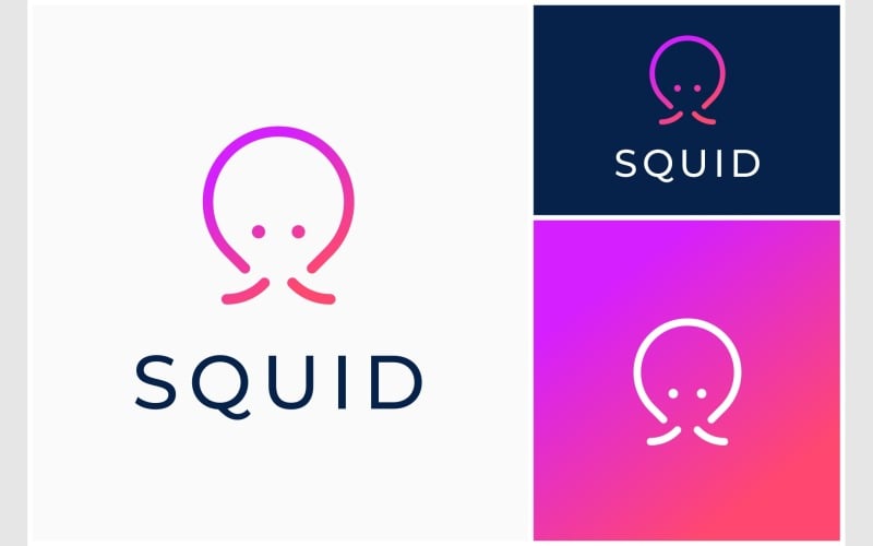squid octopus simple logo original