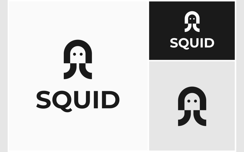 squid octopus simple minimalist logo original