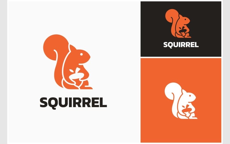 squirrel chipmunk acorn flat logo original