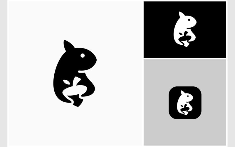 squirrel chipmunk acorn logo original