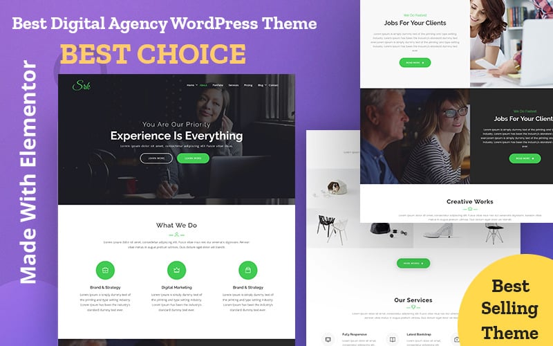 srk one page parallax wordpress theme original
