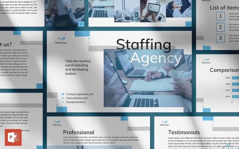 staffing agency presentation powerpoint template original