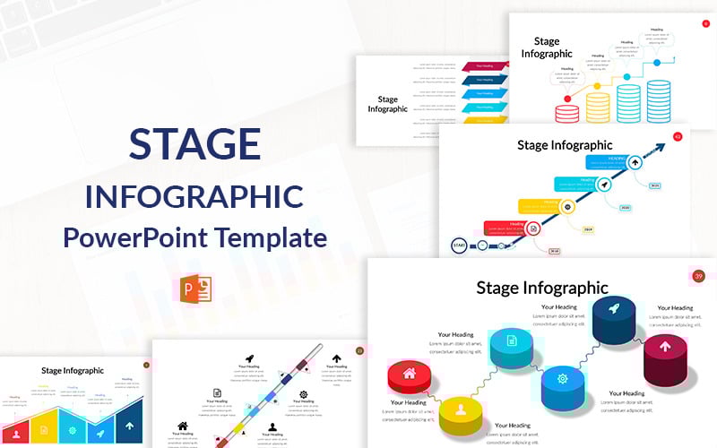 stage infographic powerpoint template original