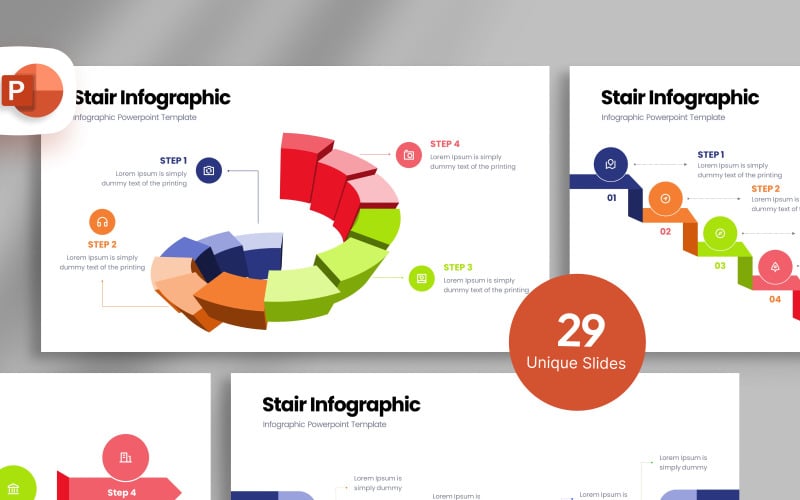 stair infographic presentation template original