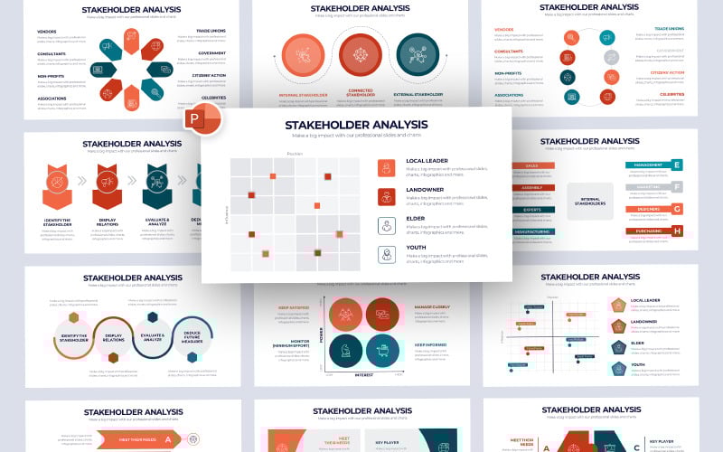 stakeholder analysis infographic powerpoint template original