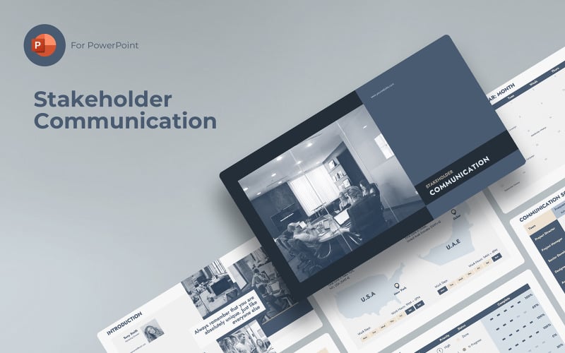 stakeholder communication plan powerpoint template original